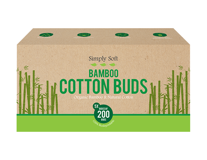 Bamboo Cotton Buds 5 x 200pk